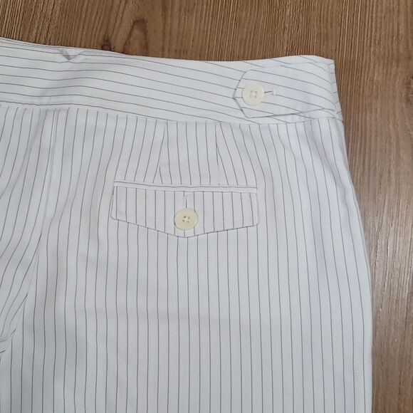 🔹️Apt 9 White Pinstripe Ava Cuffed Dressy Shorts Size 14 - Picture 5 of 9
